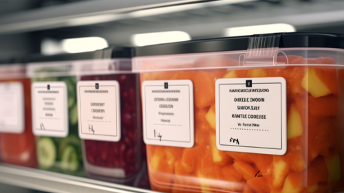 Etiquetas de preparación de alimentos y guías de imprenta